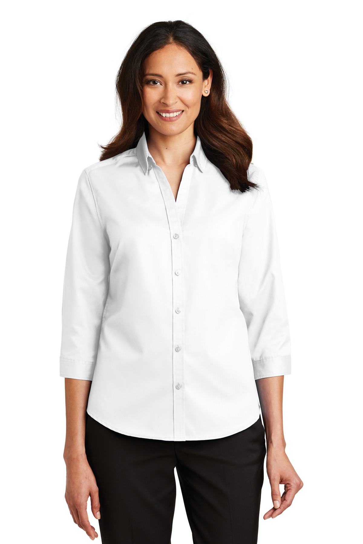 Port Authority L665 Women's 3/4-Sleeve SuperPro Twill Shirt - Pack Of 2 - Picture 10 of 10