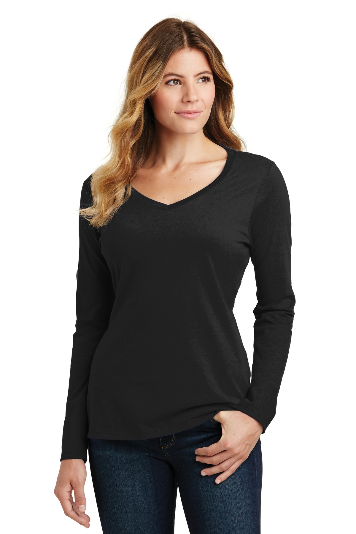 3 Pack Of Port & Company LPC450VLS Women's Fan Favorite V-Neck Tee T-Shirt - Picture 7 of 14