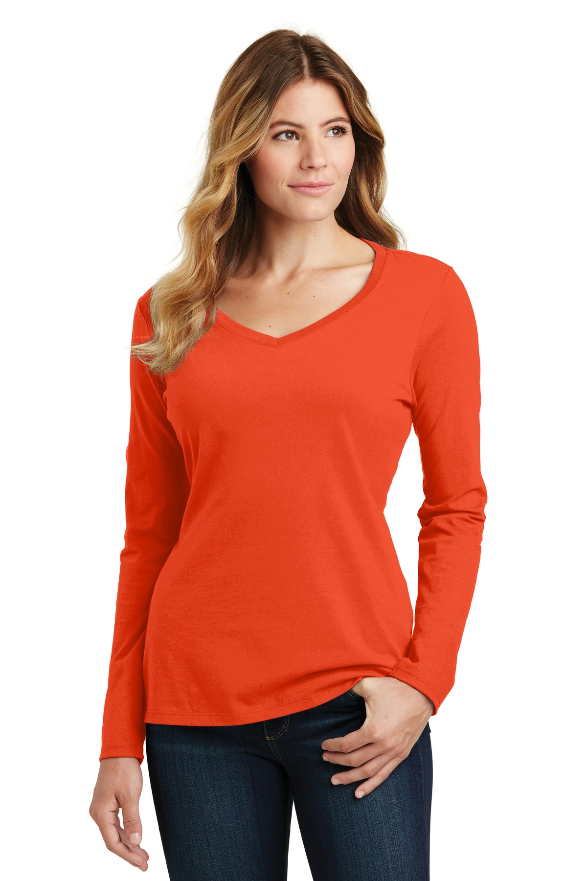 3 Pack Of Port & Company LPC450VLS Women's Fan Favorite V-Neck Tee T-Shirt - Picture 9 of 14