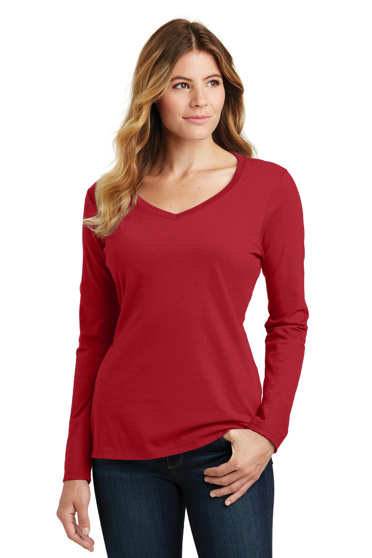 3 Pack Of Port & Company LPC450VLS Women's Fan Favorite V-Neck Tee T-Shirt - Picture 10 of 14