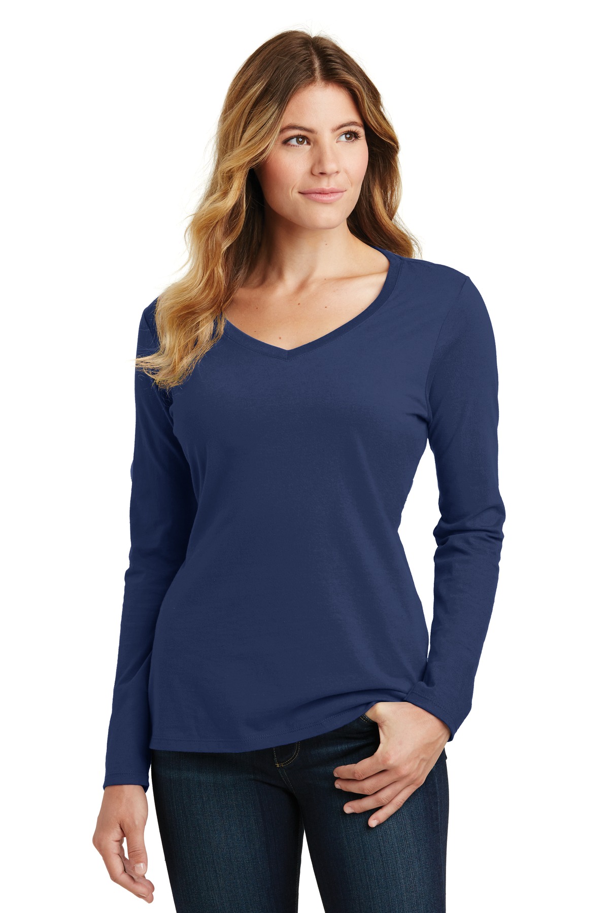 3 Pack Of Port & Company LPC450VLS Women's Fan Favorite V-Neck Tee T-Shirt - Picture 11 of 14