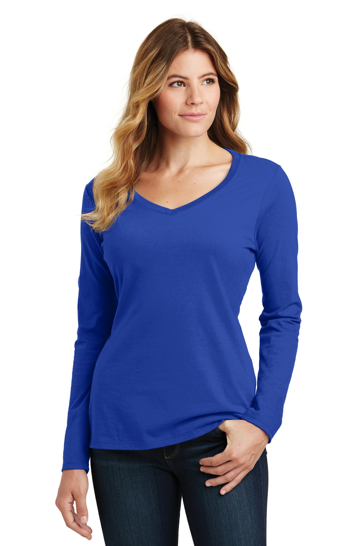 3 Pack Of Port & Company LPC450VLS Women's Fan Favorite V-Neck Tee T-Shirt - Picture 13 of 14