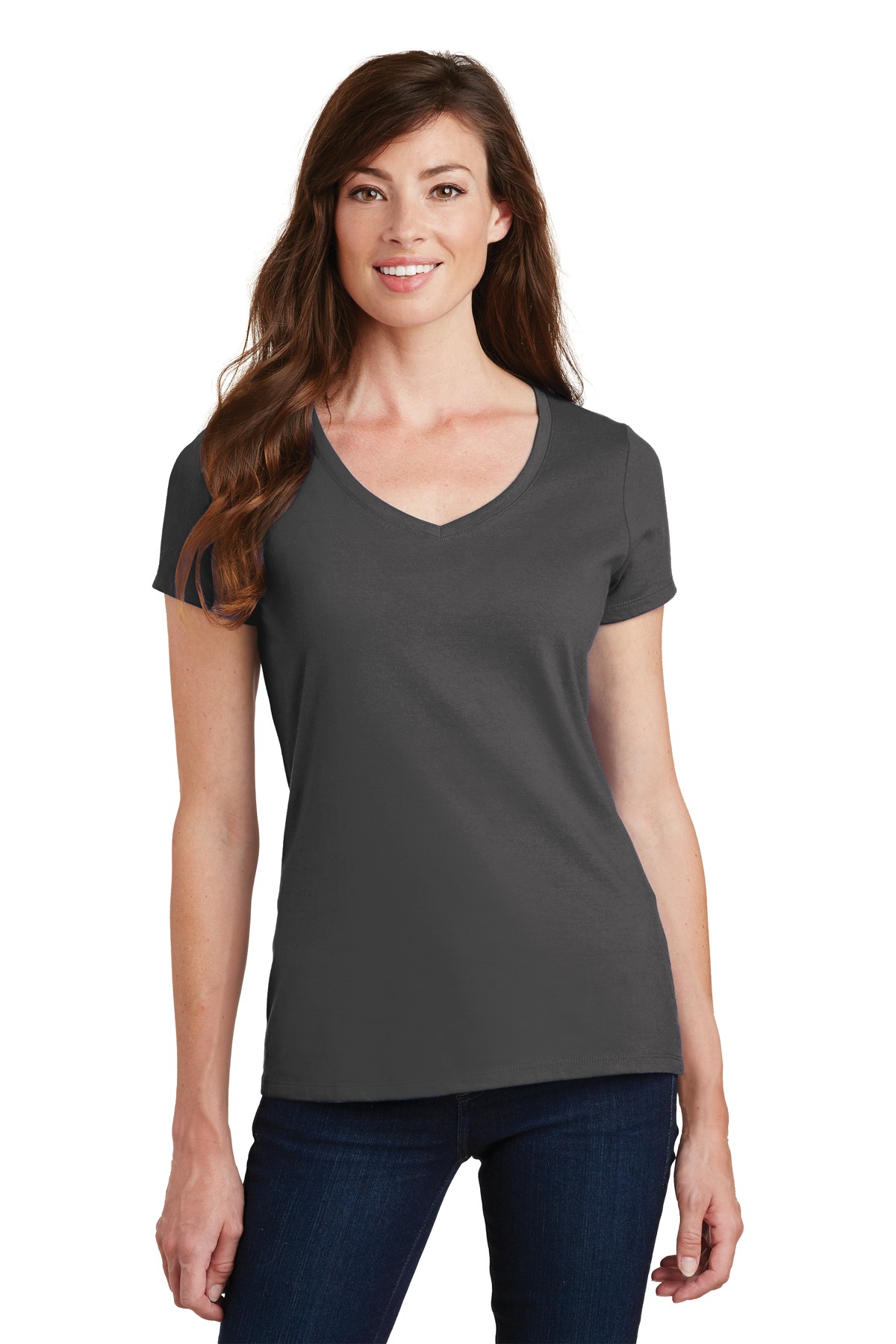 3 Pack Of Port & Company LPC450V Women's Fan Favorite V-Neck Tee T-Shirt - Picture 7 of 22