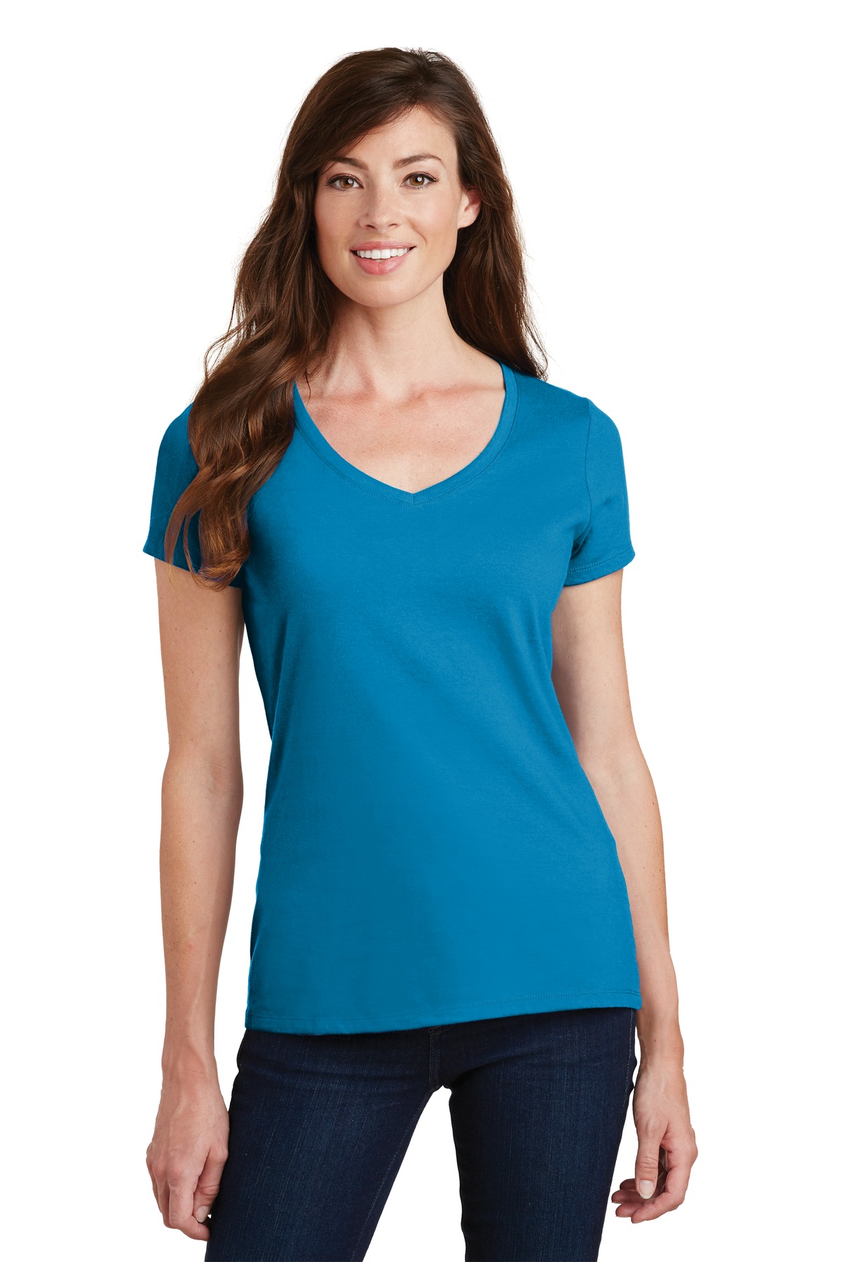3 Pack Of Port & Company LPC450V Women's Fan Favorite V-Neck Tee T-Shirt - Picture 16 of 22