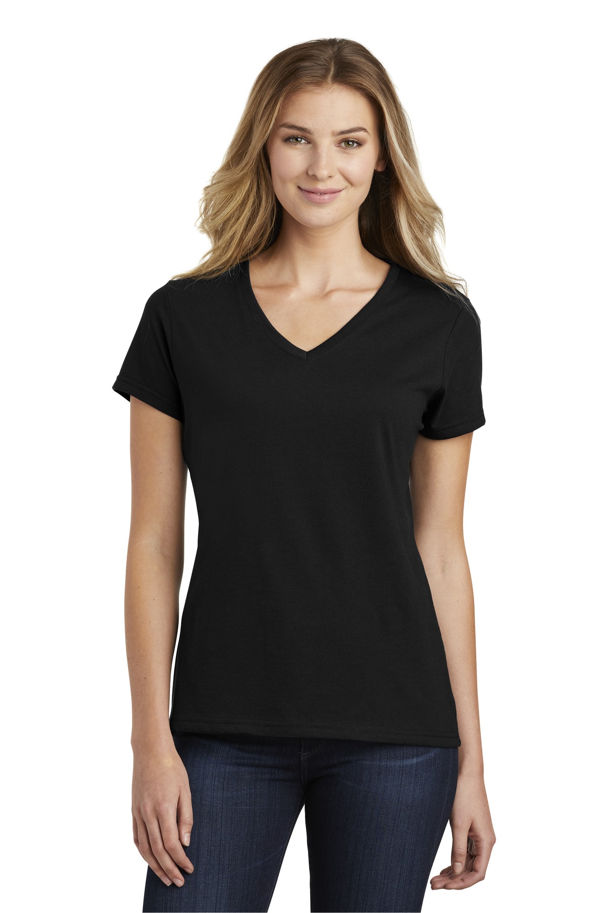 Port & Company LPC455V Women's Fan Favorite CVC Blend V Neck T-Shirt - Pack Of 2 - Picture 8 of 15