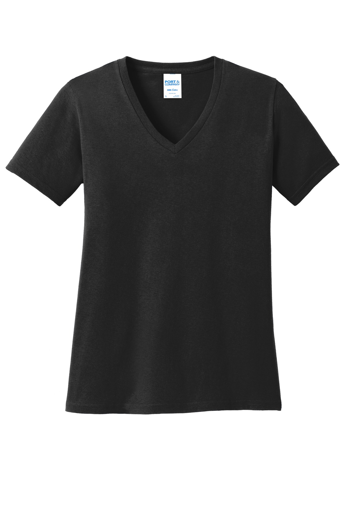 3 Pack Of Port & Company LPC54V Women's Core Cotton V Neck Tee Top T-Shirt - Picture 9 of 28