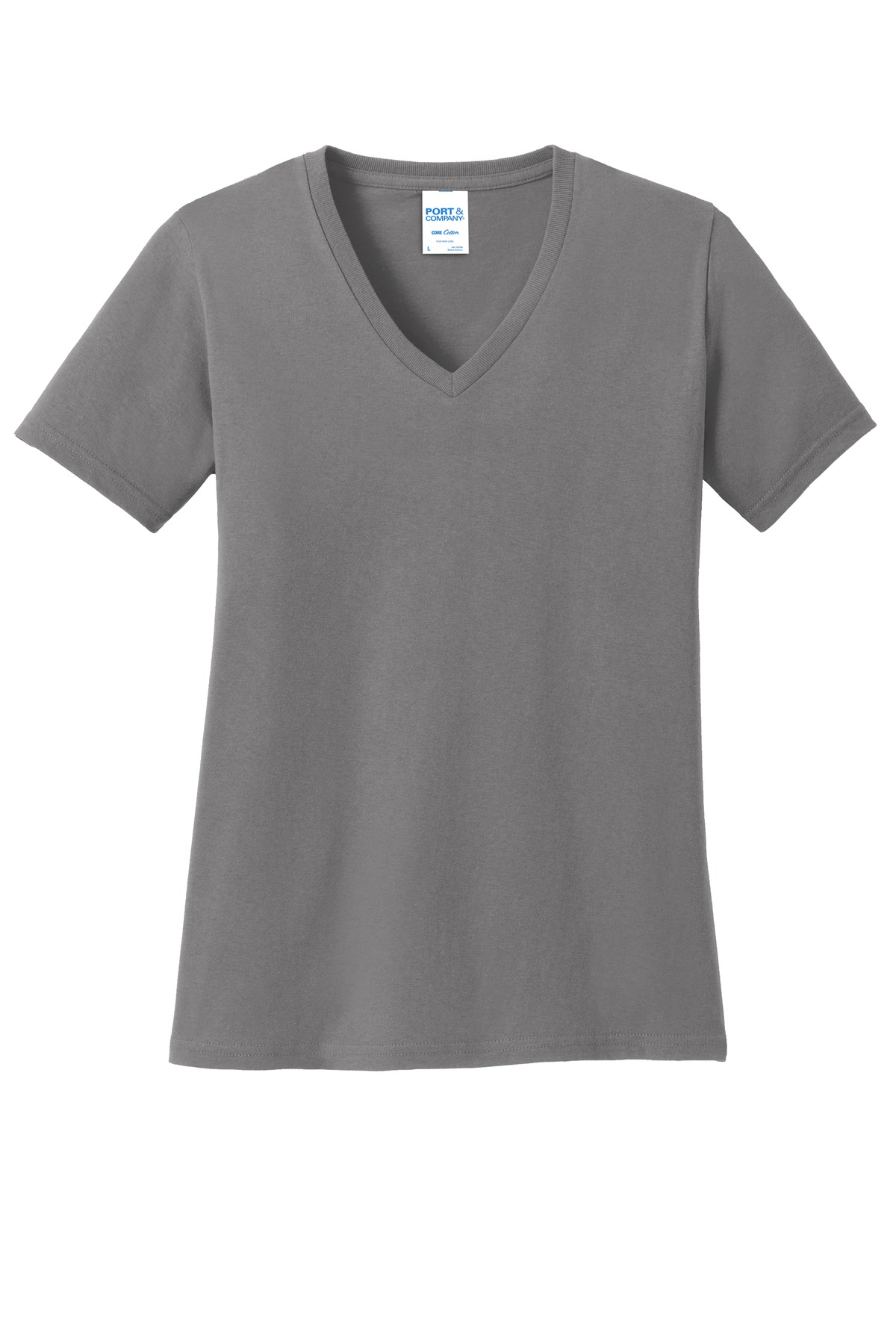 3 Pack Of Port & Company LPC54V Women's Core Cotton V Neck Tee Top T-Shirt - Picture 12 of 28