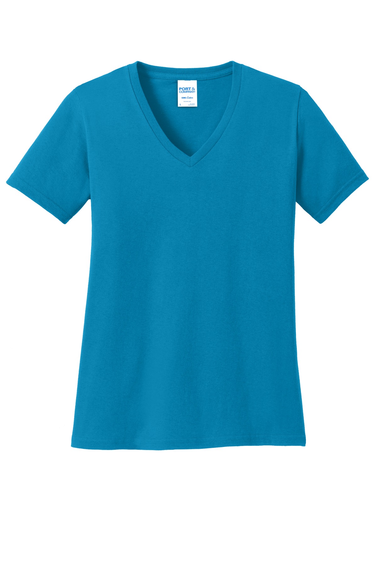 3 Pack Of Port & Company LPC54V Women's Core Cotton V Neck Tee Top T-Shirt - Picture 14 of 28