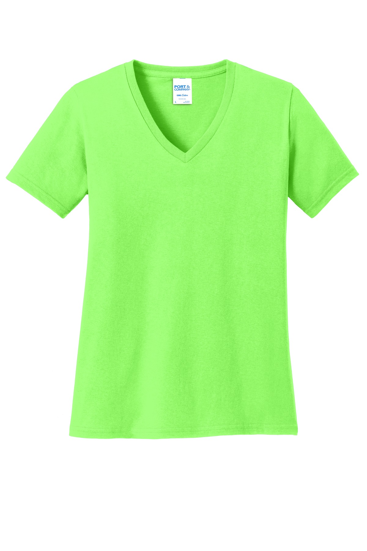 3 Pack Of Port & Company LPC54V Women's Core Cotton V Neck Tee Top T-Shirt - Picture 15 of 28