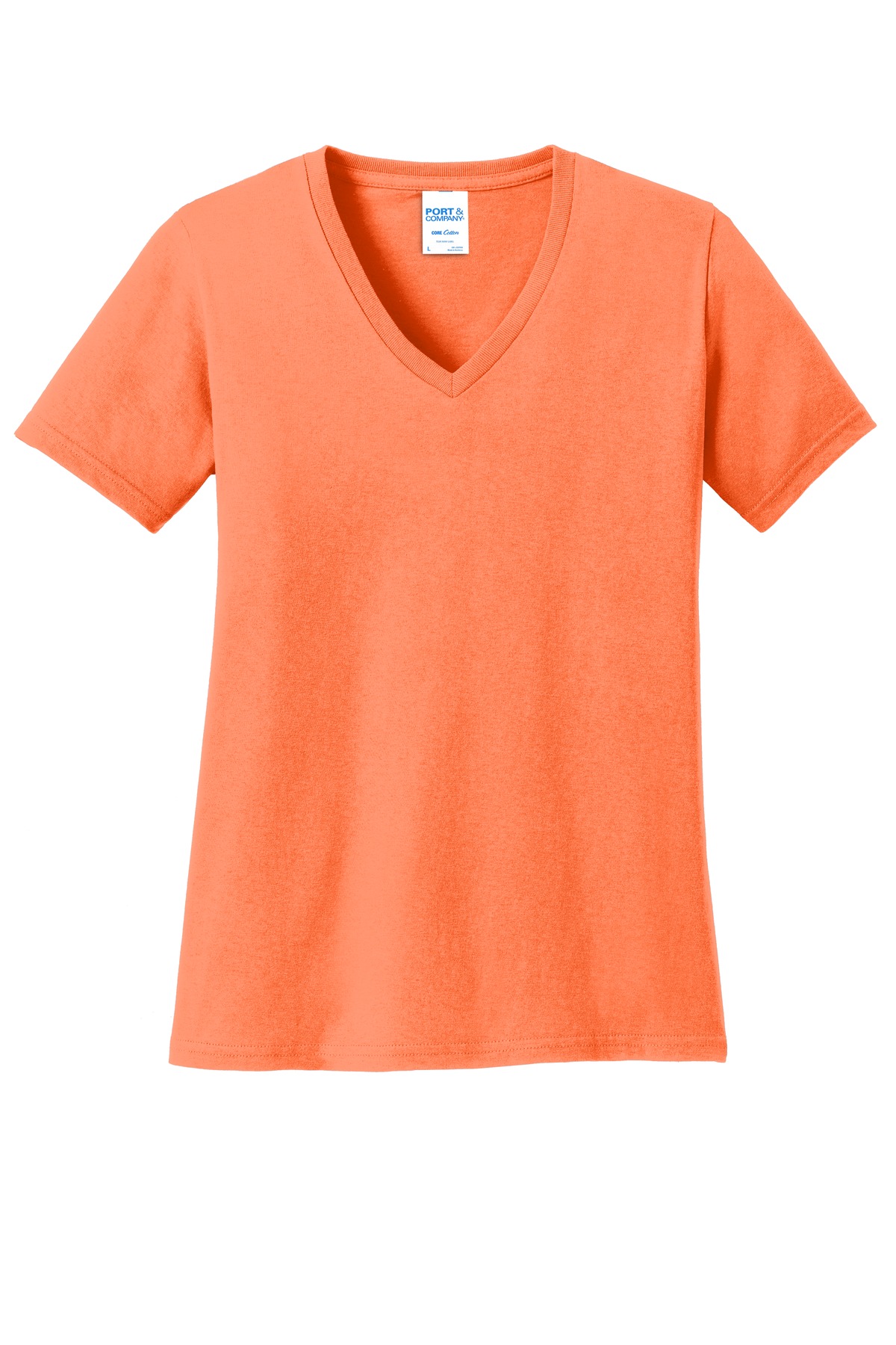 3 Pack Of Port & Company LPC54V Women's Core Cotton V Neck Tee Top T-Shirt - Picture 16 of 28