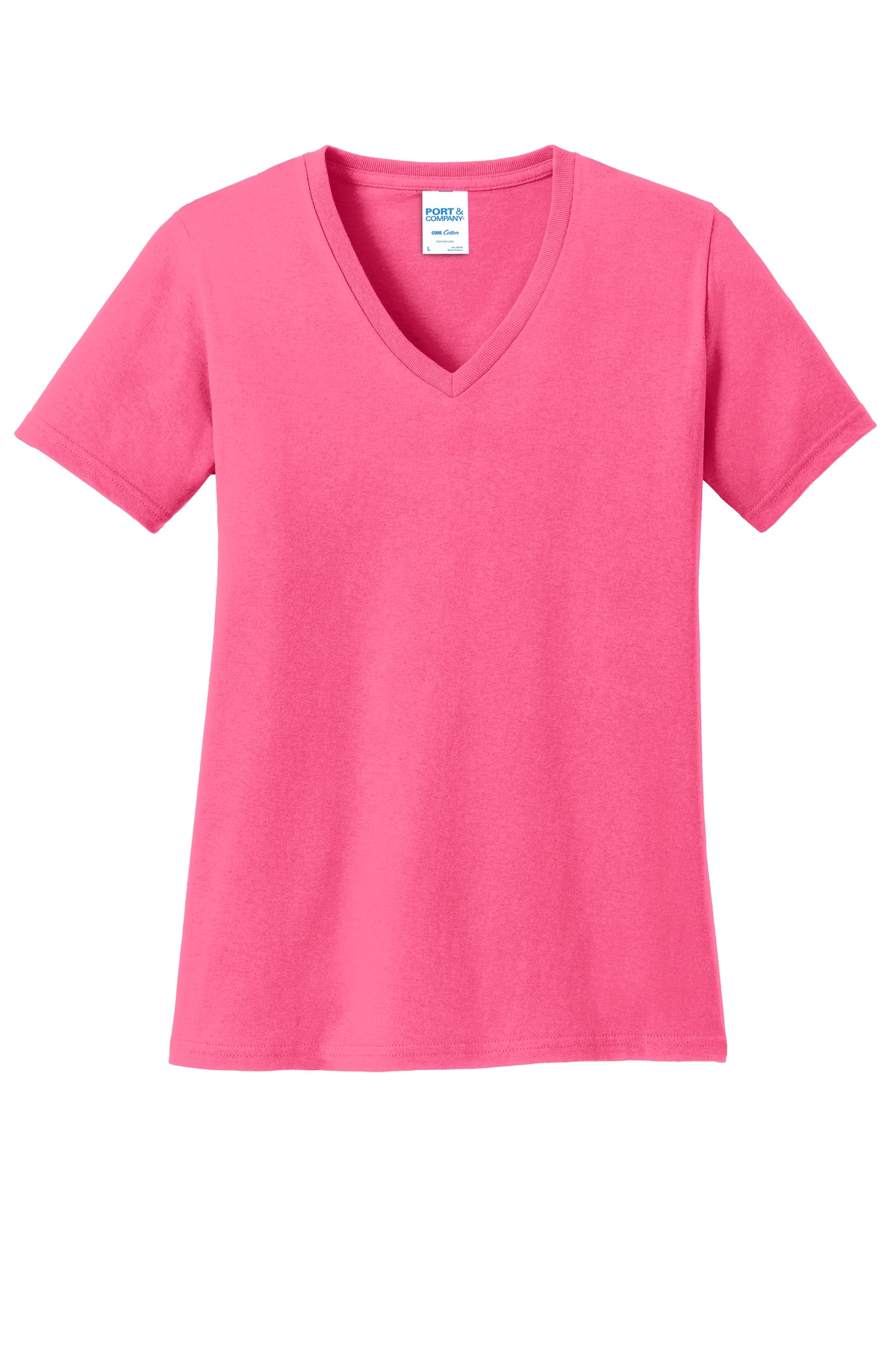 3 Pack Of Port & Company LPC54V Women's Core Cotton V Neck Tee Top T-Shirt - Picture 17 of 28