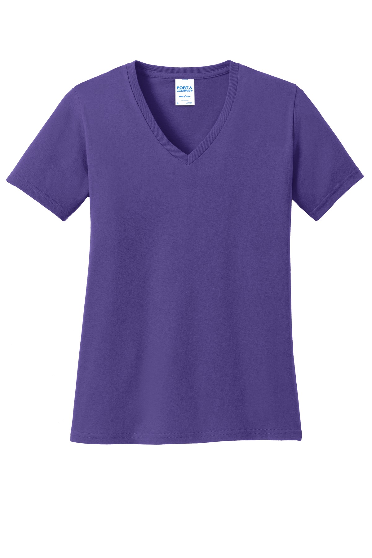 3 Pack Of Port & Company LPC54V Women's Core Cotton V Neck Tee Top T-Shirt - Picture 20 of 28