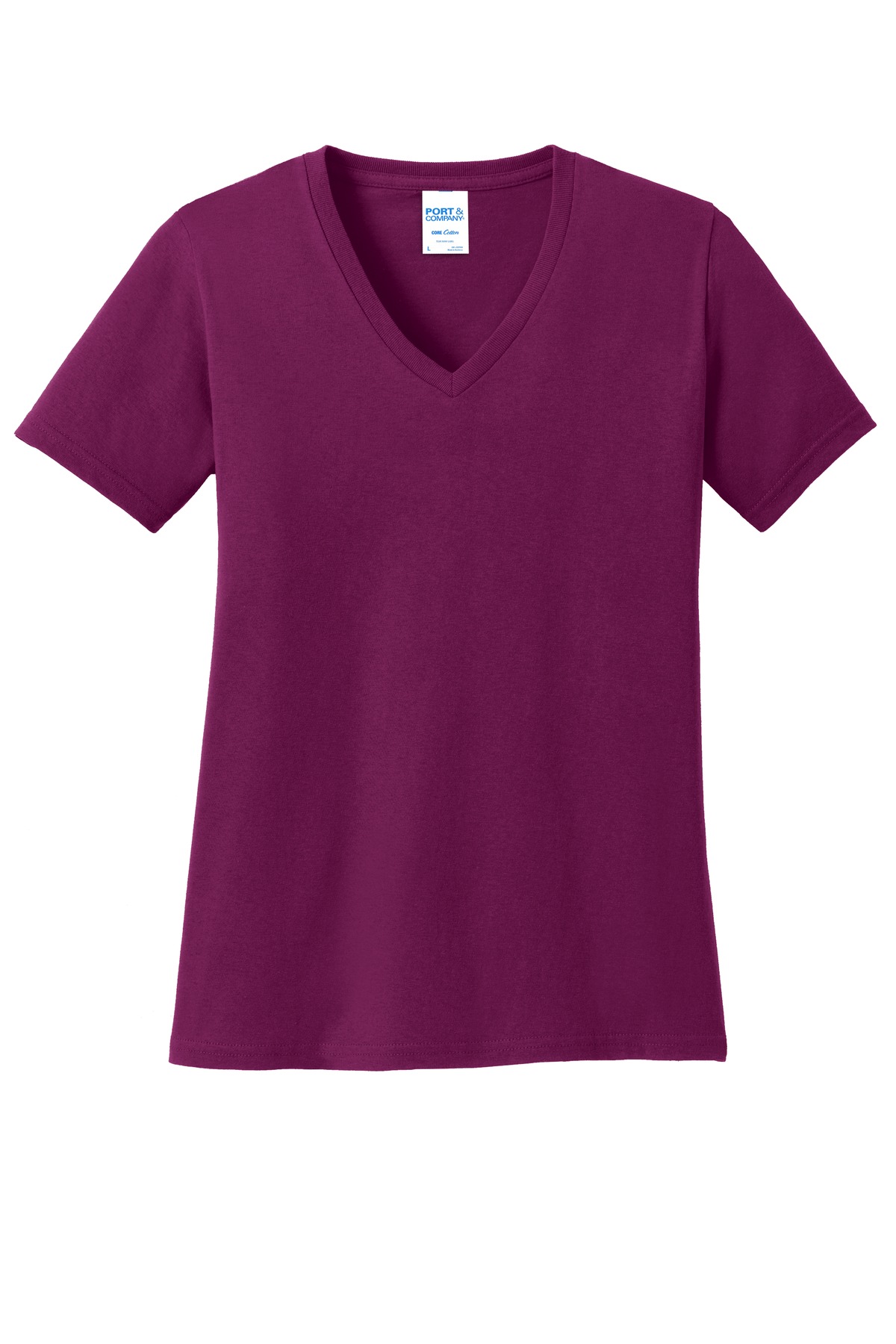 3 Pack Of Port & Company LPC54V Women's Core Cotton V Neck Tee Top T-Shirt - Picture 21 of 28