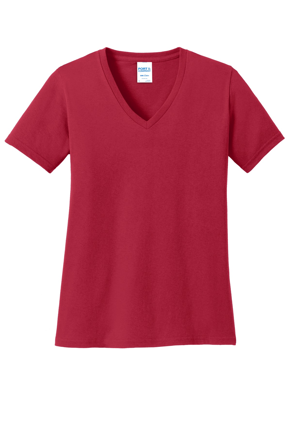 3 Pack Of Port & Company LPC54V Women's Core Cotton V Neck Tee Top T-Shirt - Picture 22 of 28