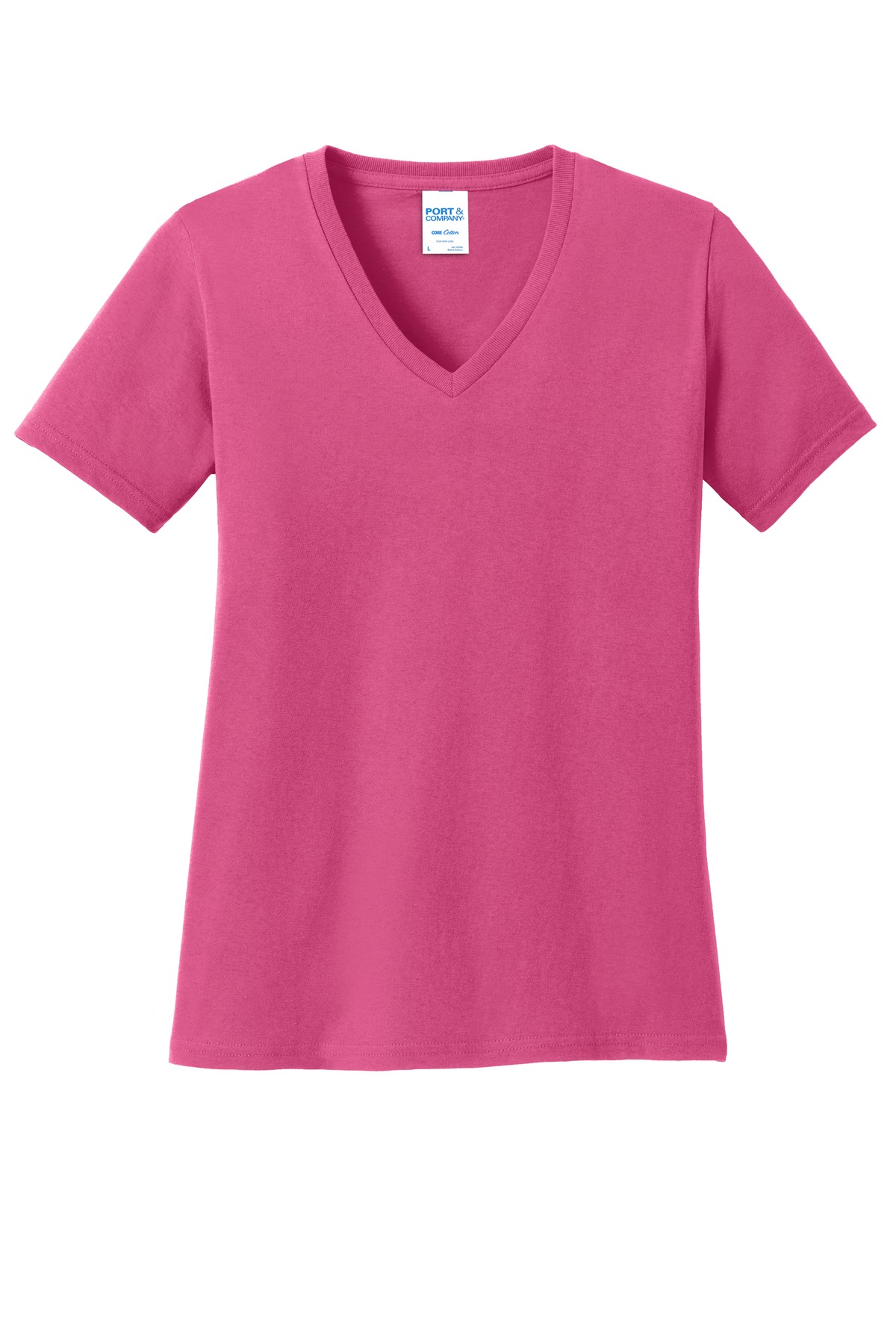 3 Pack Of Port & Company LPC54V Women's Core Cotton V Neck Tee Top T-Shirt - Picture 24 of 28