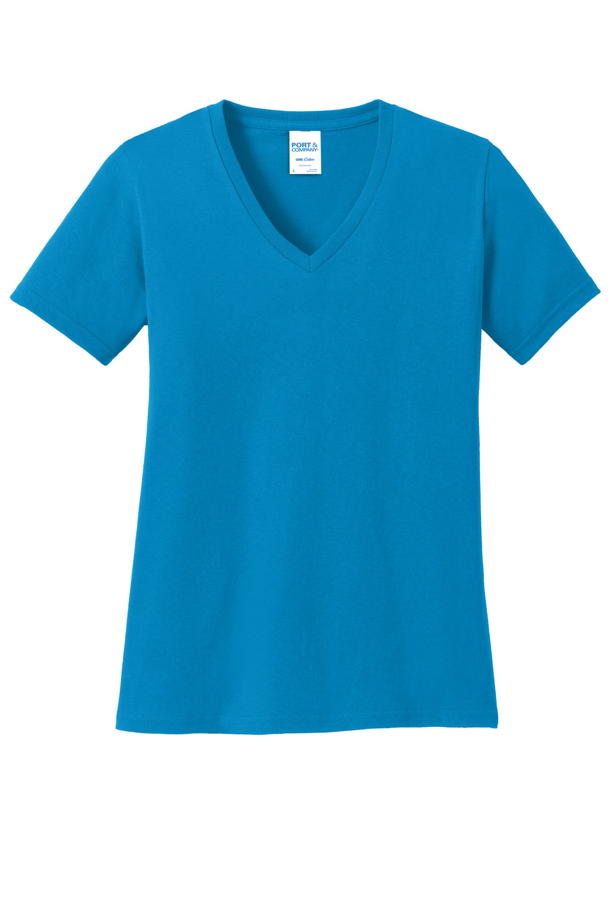 3 Pack Of Port & Company LPC54V Women's Core Cotton V Neck Tee Top T-Shirt - Picture 25 of 28