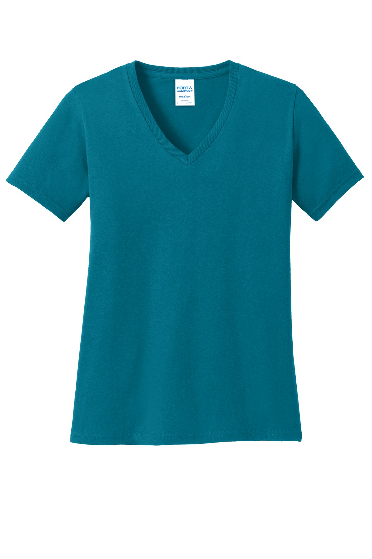 3 Pack Of Port & Company LPC54V Women's Core Cotton V Neck Tee Top T-Shirt - Picture 26 of 28