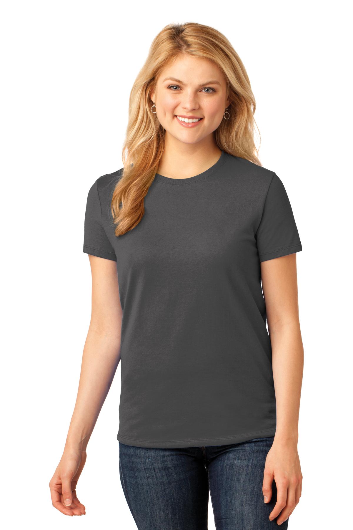 3 Pack Of Port & Company LPC54 Women's Cotton Crew Neck Stylish T-Shirt - Picture 7 of 30