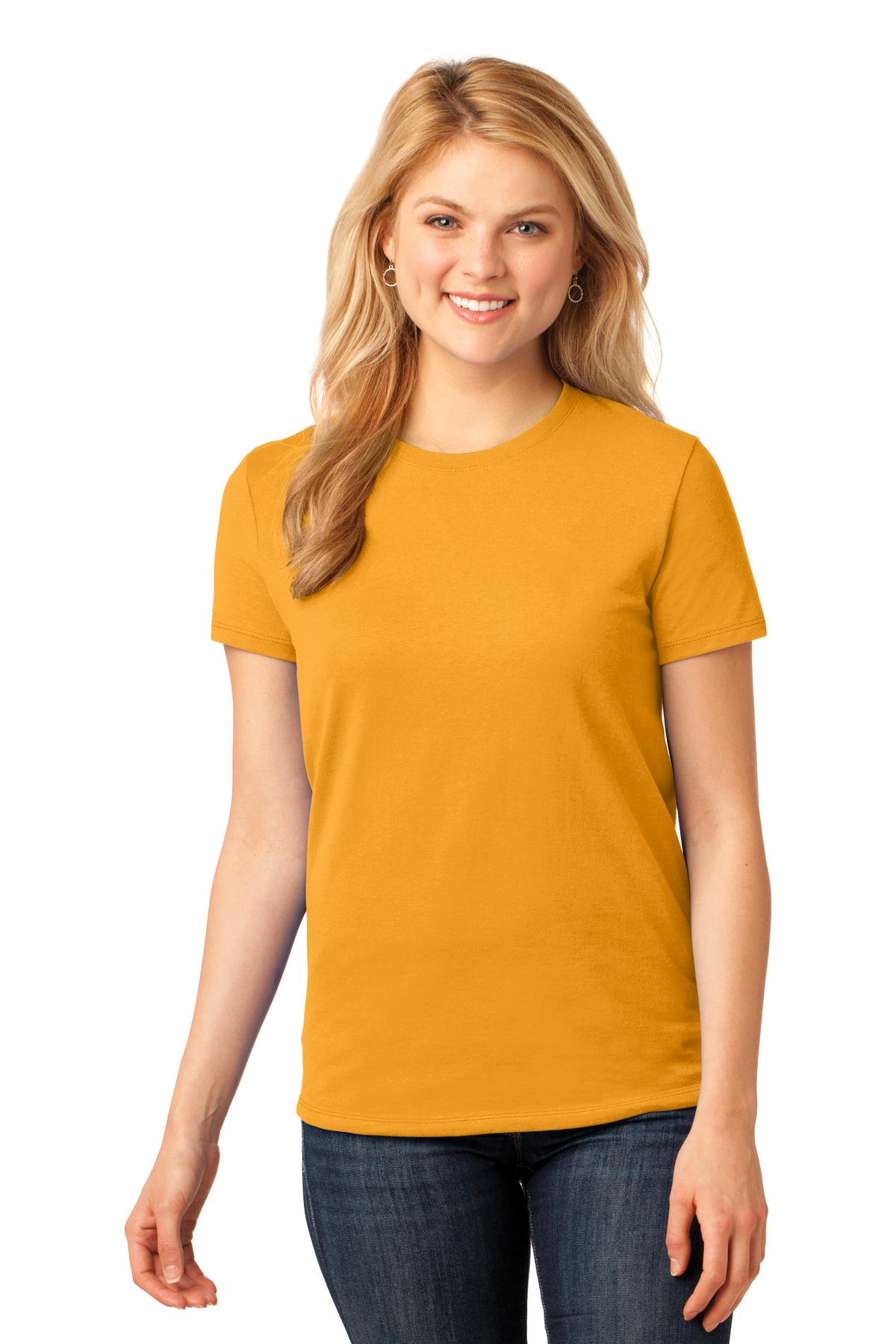 3 Pack Of Port & Company LPC54 Women's Cotton Crew Neck Stylish T-Shirt - Picture 10 of 30