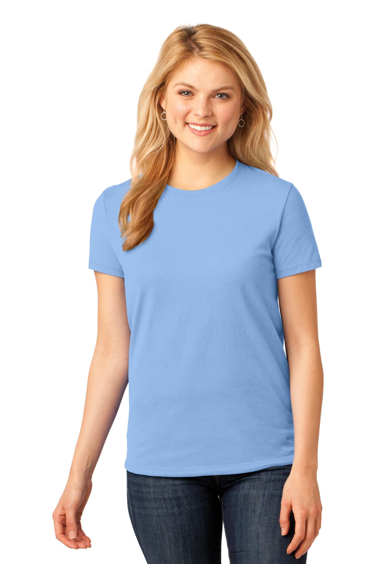 3 Pack Of Port & Company LPC54 Women's Cotton Crew Neck Stylish T-Shirt - Picture 13 of 30