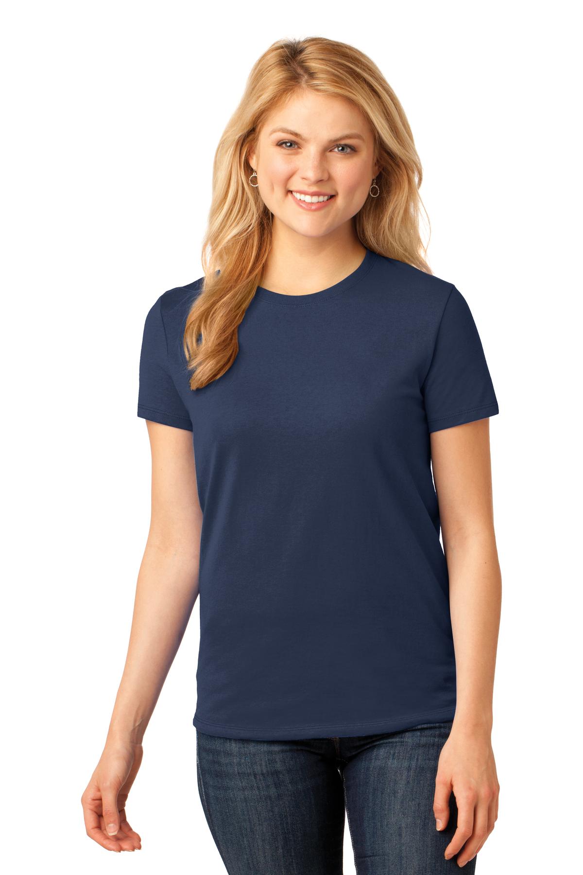 3 Pack Of Port & Company LPC54 Women's Cotton Crew Neck Stylish T-Shirt - Picture 15 of 30