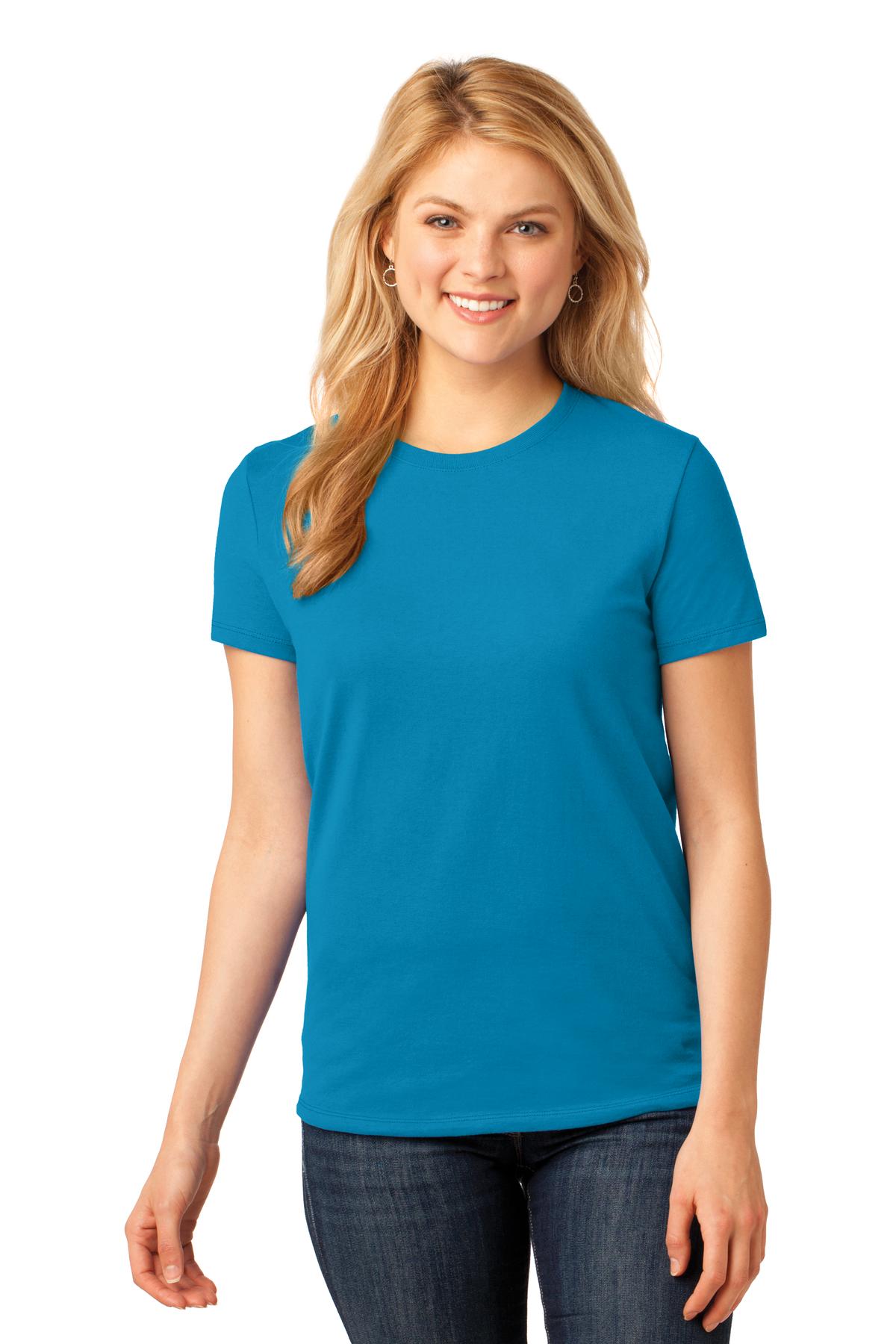 3 Pack Of Port & Company LPC54 Women's Cotton Crew Neck Stylish T-Shirt - Picture 16 of 30