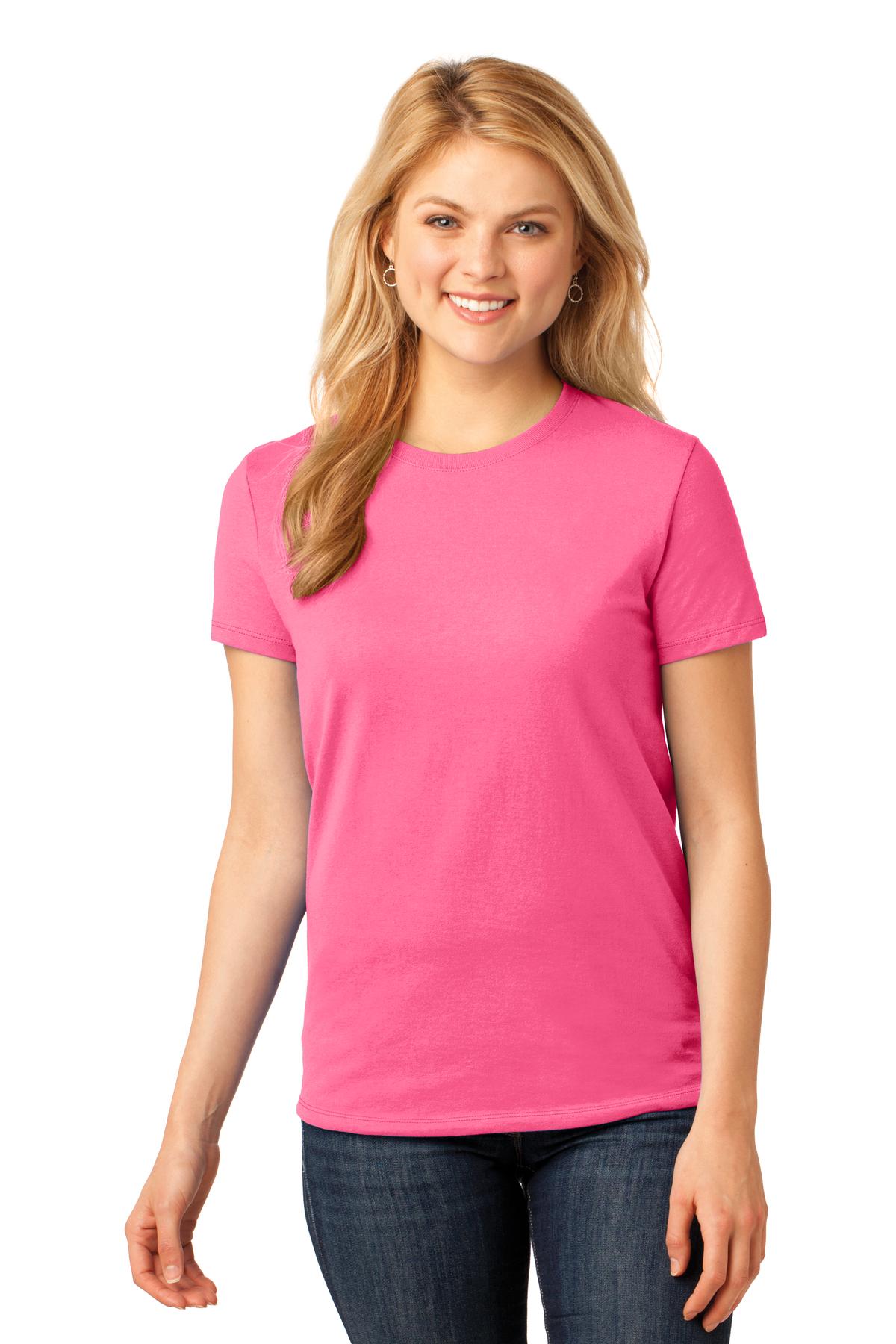 3 Pack Of Port & Company LPC54 Women's Cotton Crew Neck Stylish T-Shirt - Picture 19 of 30