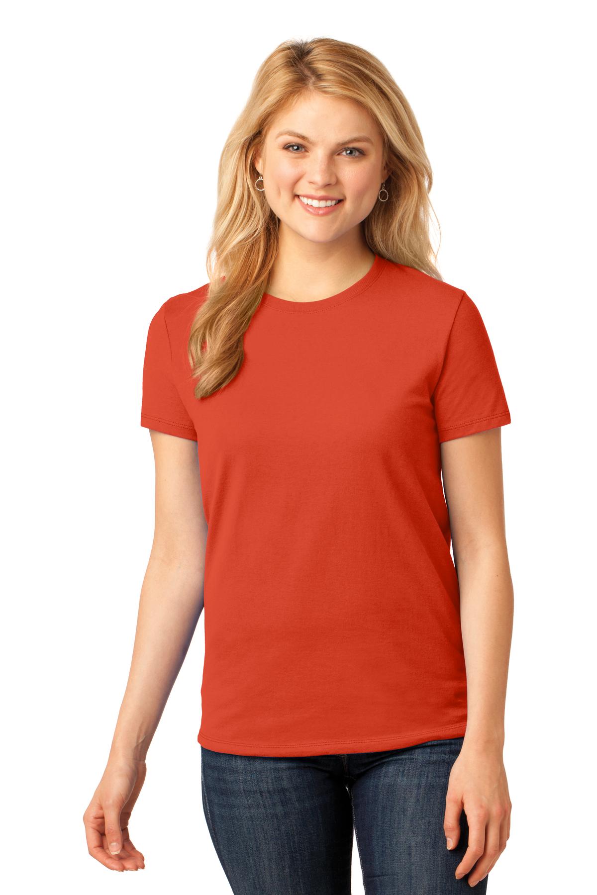 3 Pack Of Port & Company LPC54 Women's Cotton Crew Neck Stylish T-Shirt - Picture 21 of 30