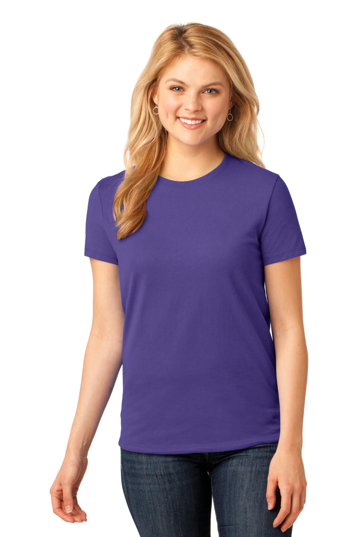 3 Pack Of Port & Company LPC54 Women's Cotton Crew Neck Stylish T-Shirt - Picture 23 of 30