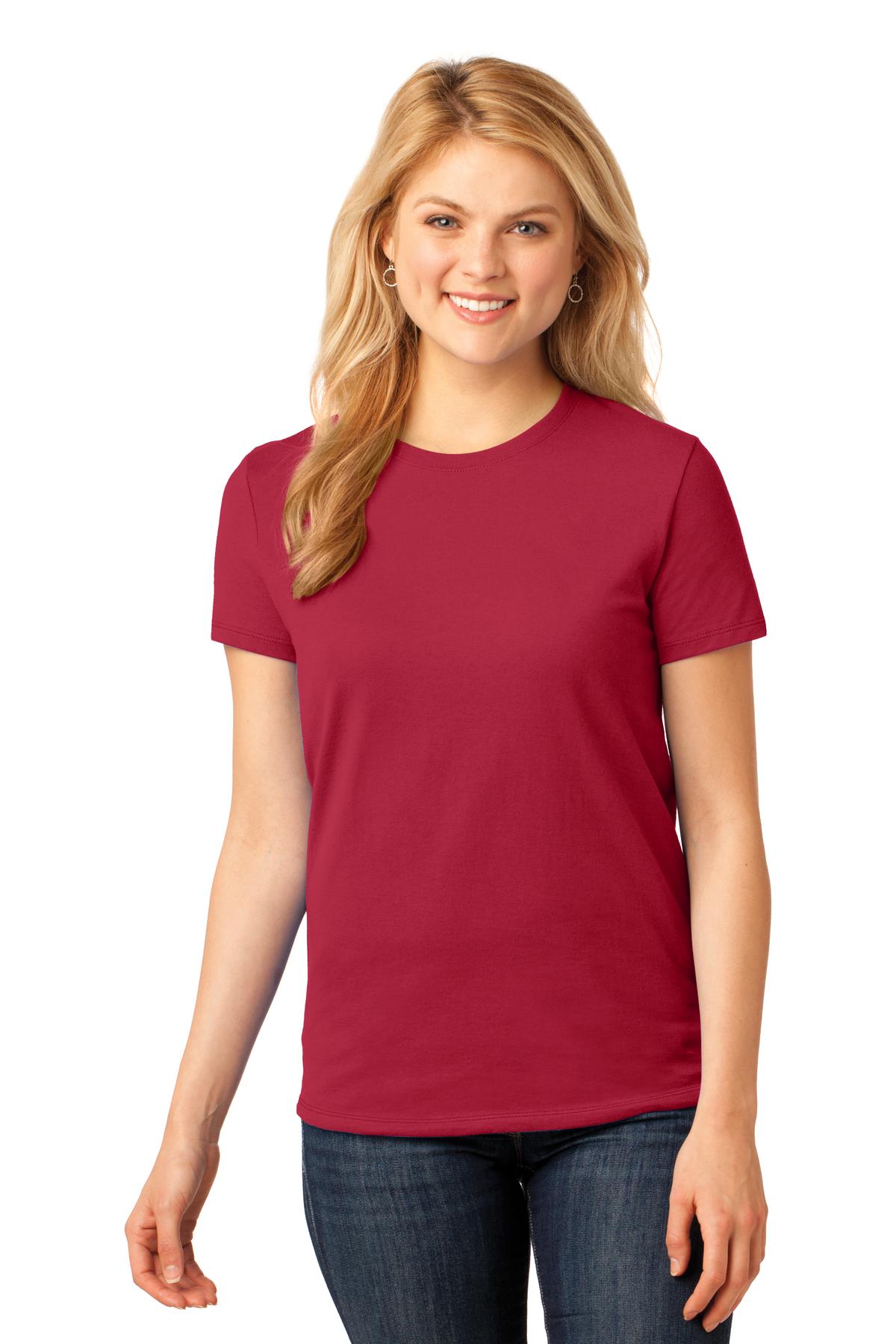 3 Pack Of Port & Company LPC54 Women's Cotton Crew Neck Stylish T-Shirt - Picture 24 of 30