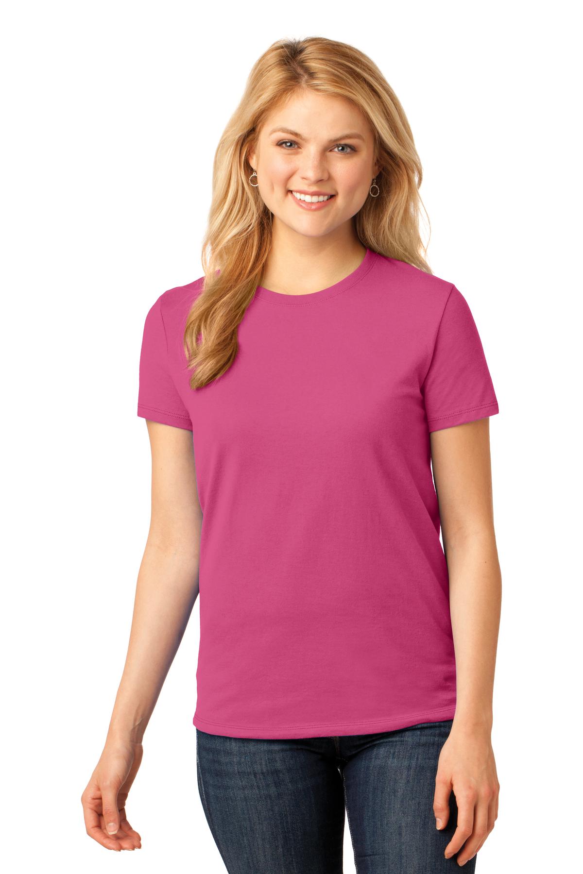 3 Pack Of Port & Company LPC54 Women's Cotton Crew Neck Stylish T-Shirt - Picture 26 of 30
