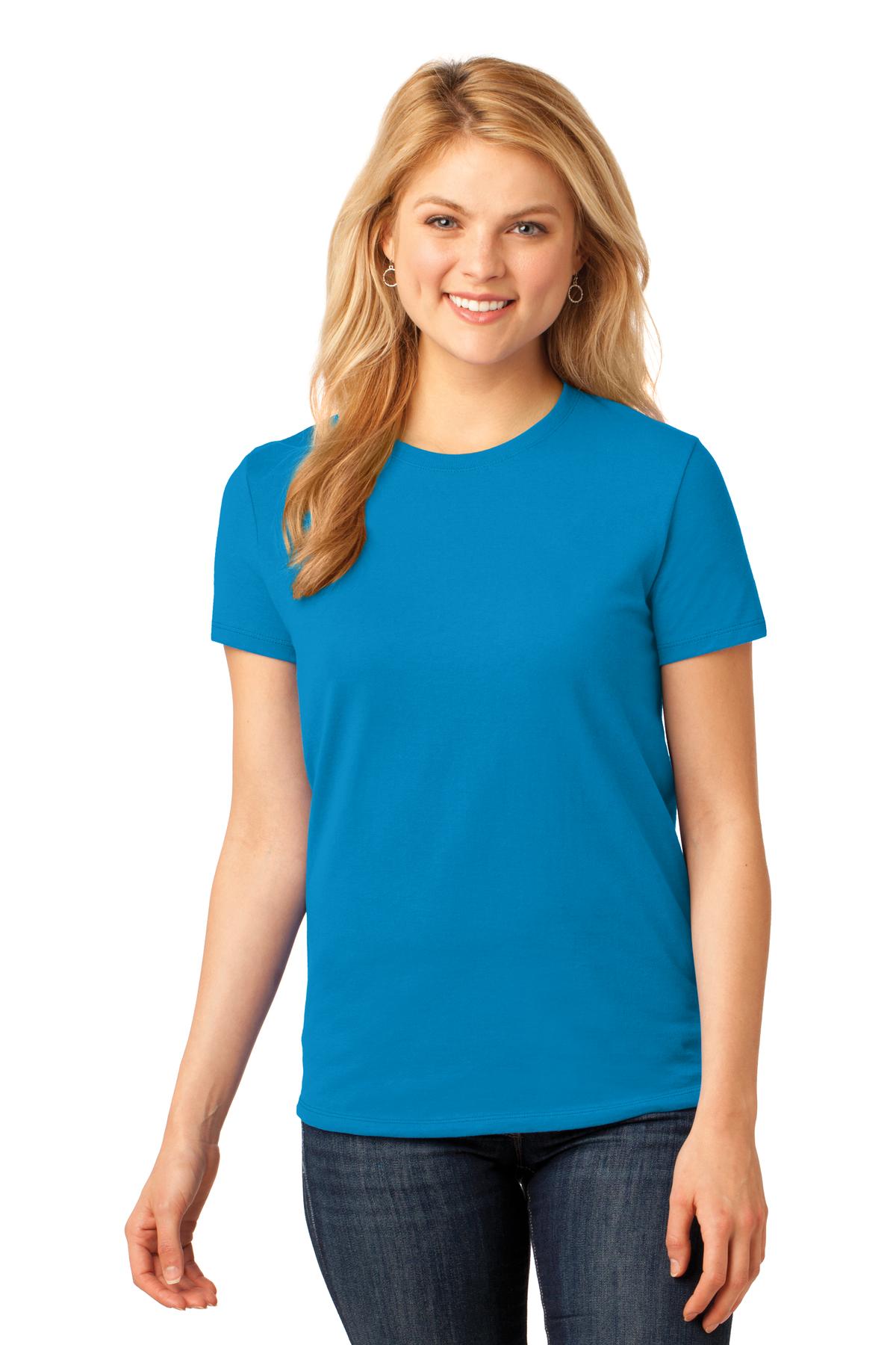 3 Pack Of Port & Company LPC54 Women's Cotton Crew Neck Stylish T-Shirt - Picture 27 of 30