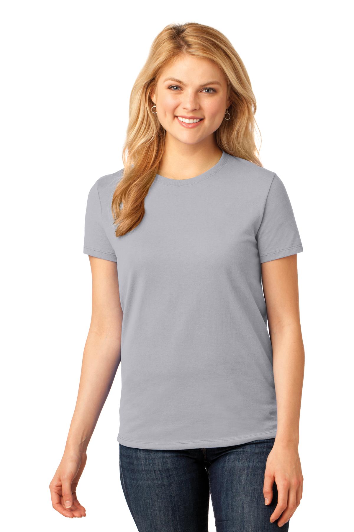 3 Pack Of Port & Company LPC54 Women's Cotton Crew Neck Stylish T-Shirt - Picture 28 of 30
