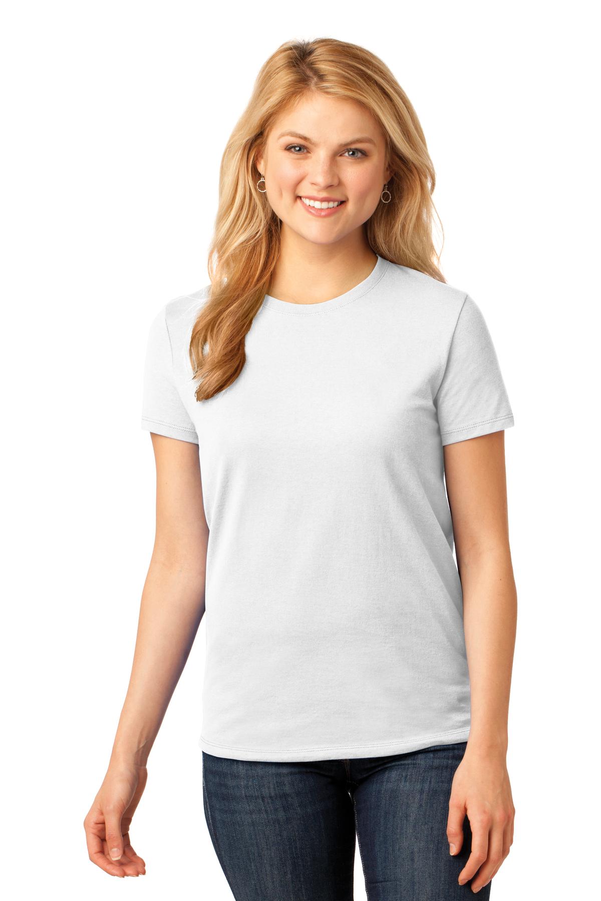 3 Pack Of Port & Company LPC54 Women's Cotton Crew Neck Stylish T-Shirt - Picture 29 of 30