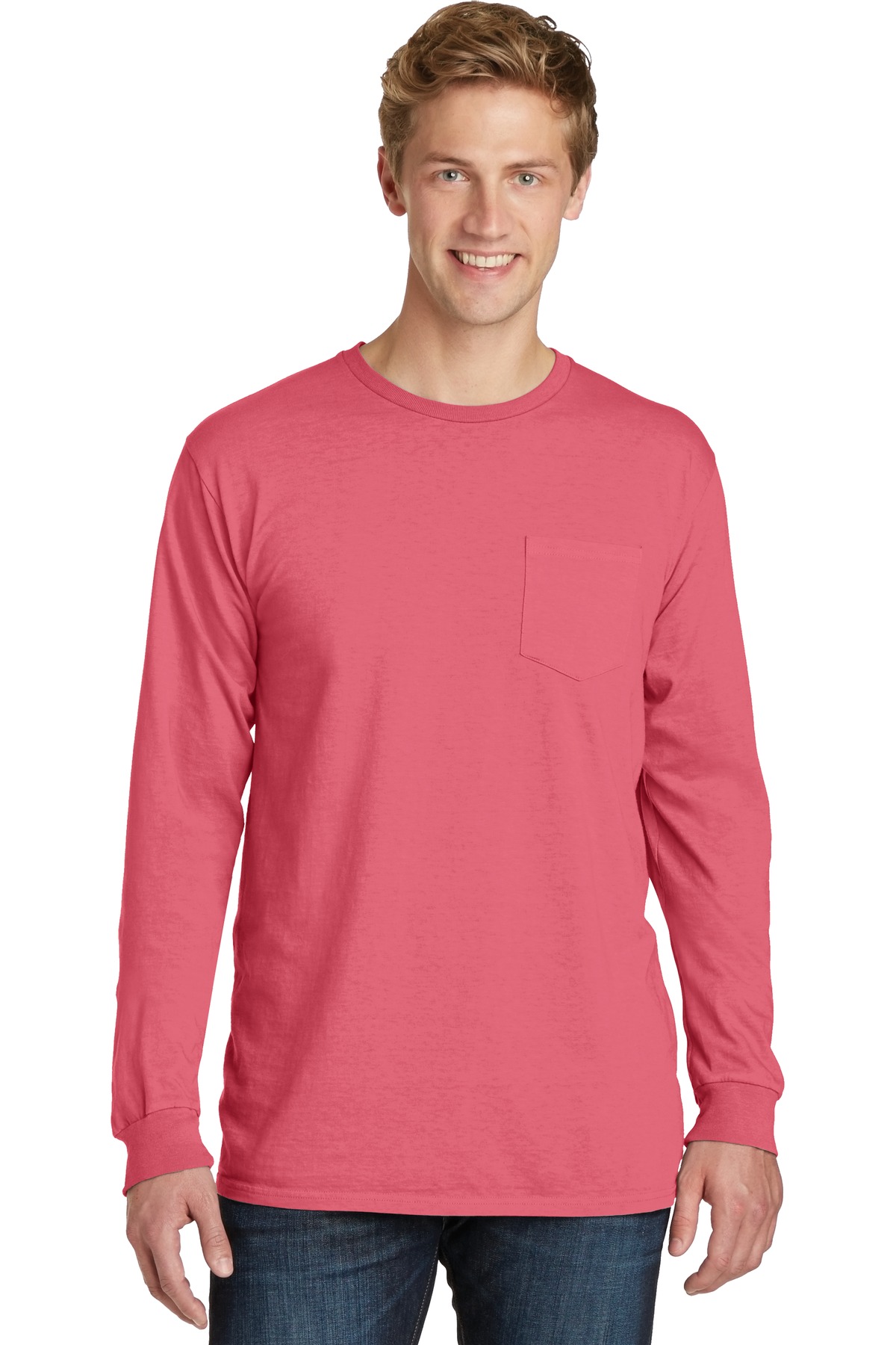 Port & Company PC099LSP Men's Pigment-Dyed Pocket Tee Top T-Shirt - Pack Of 2 - Picture 7 of 20