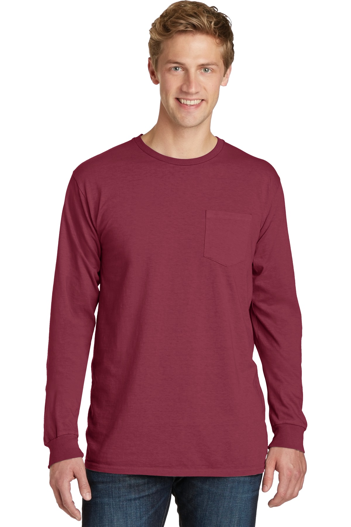 Port & Company PC099LSP Men's Pigment-Dyed Pocket Tee Top T-Shirt - Pack Of 2 - Picture 9 of 20