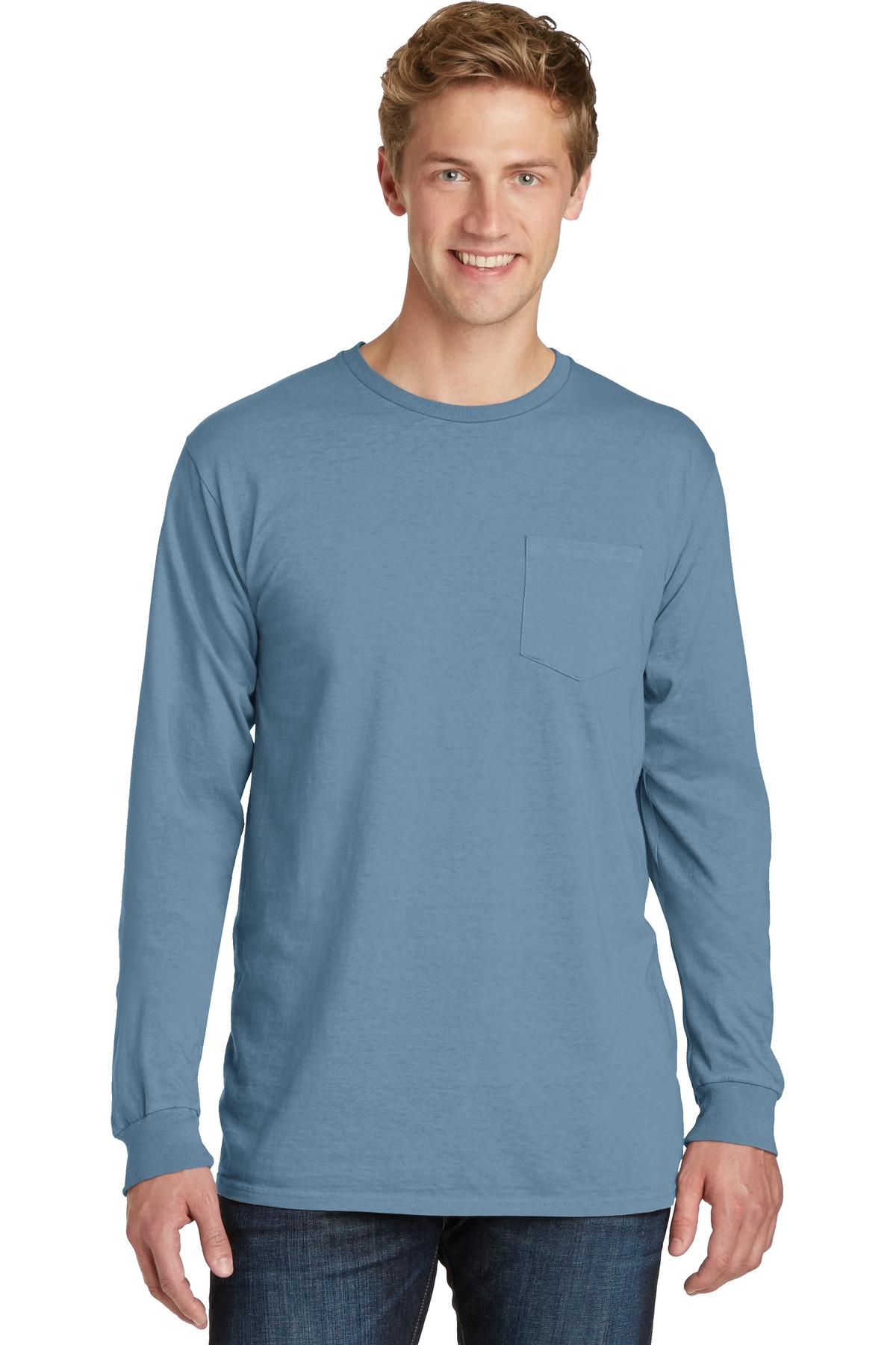 Port & Company PC099LSP Men's Pigment-Dyed Pocket Tee Top T-Shirt - Pack Of 2 - Picture 10 of 20