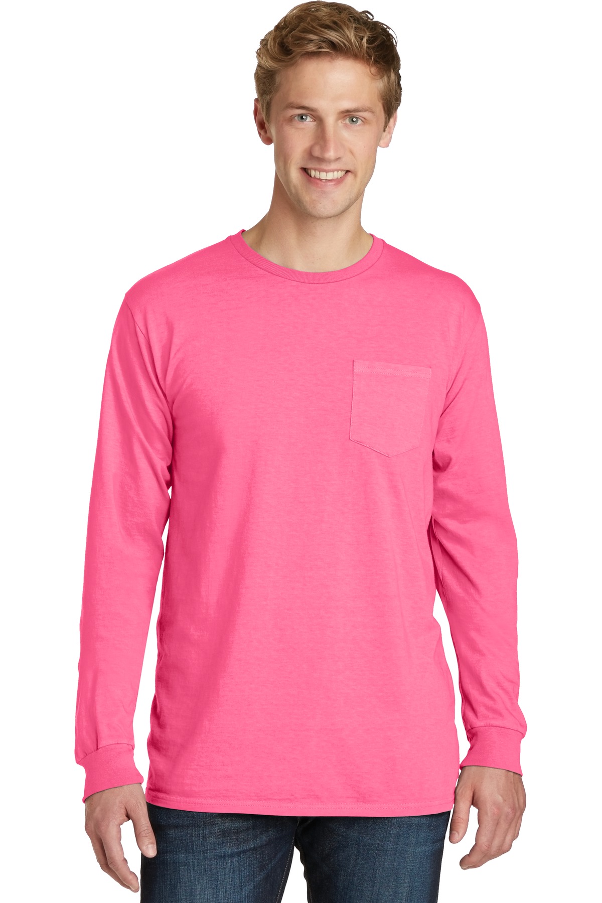 Port & Company PC099LSP Men's Pigment-Dyed Pocket Tee Top T-Shirt - Pack Of 2 - Picture 13 of 20