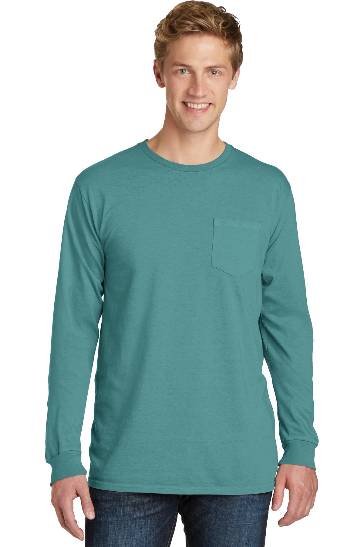 Port & Company PC099LSP Men's Pigment-Dyed Pocket Tee Top T-Shirt - Pack Of 2 - Picture 14 of 20
