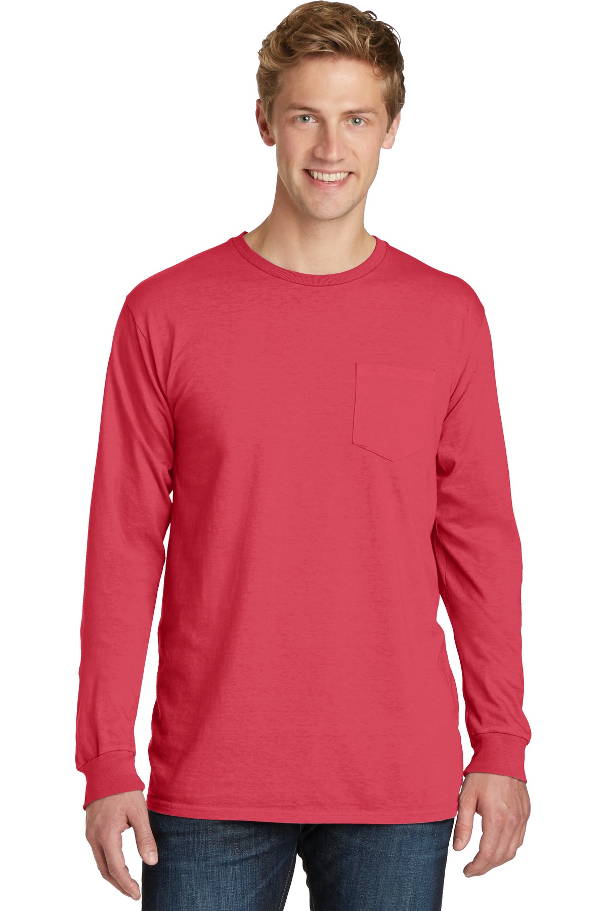 Port & Company PC099LSP Men's Pigment-Dyed Pocket Tee Top T-Shirt - Pack Of 2 - Picture 16 of 20