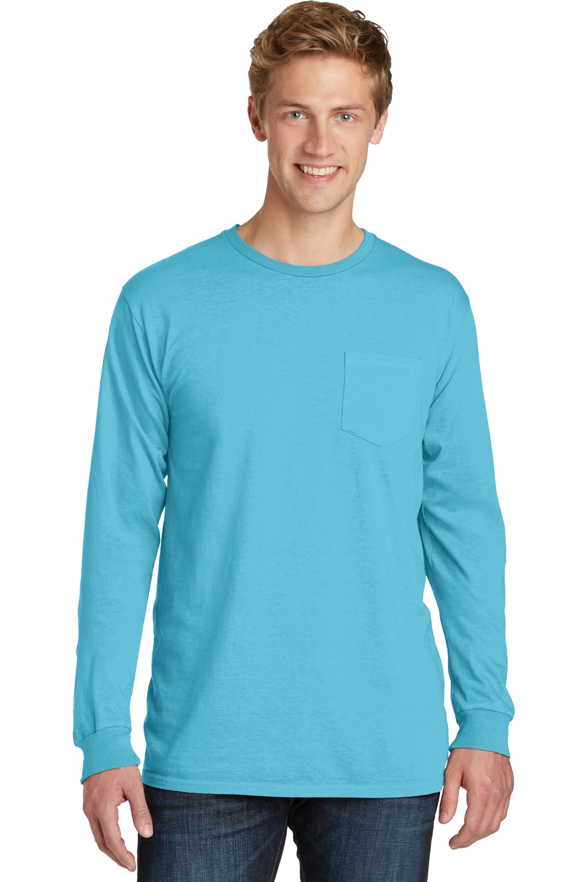 Port & Company PC099LSP Men's Pigment-Dyed Pocket Tee Top T-Shirt - Pack Of 2 - Picture 18 of 20