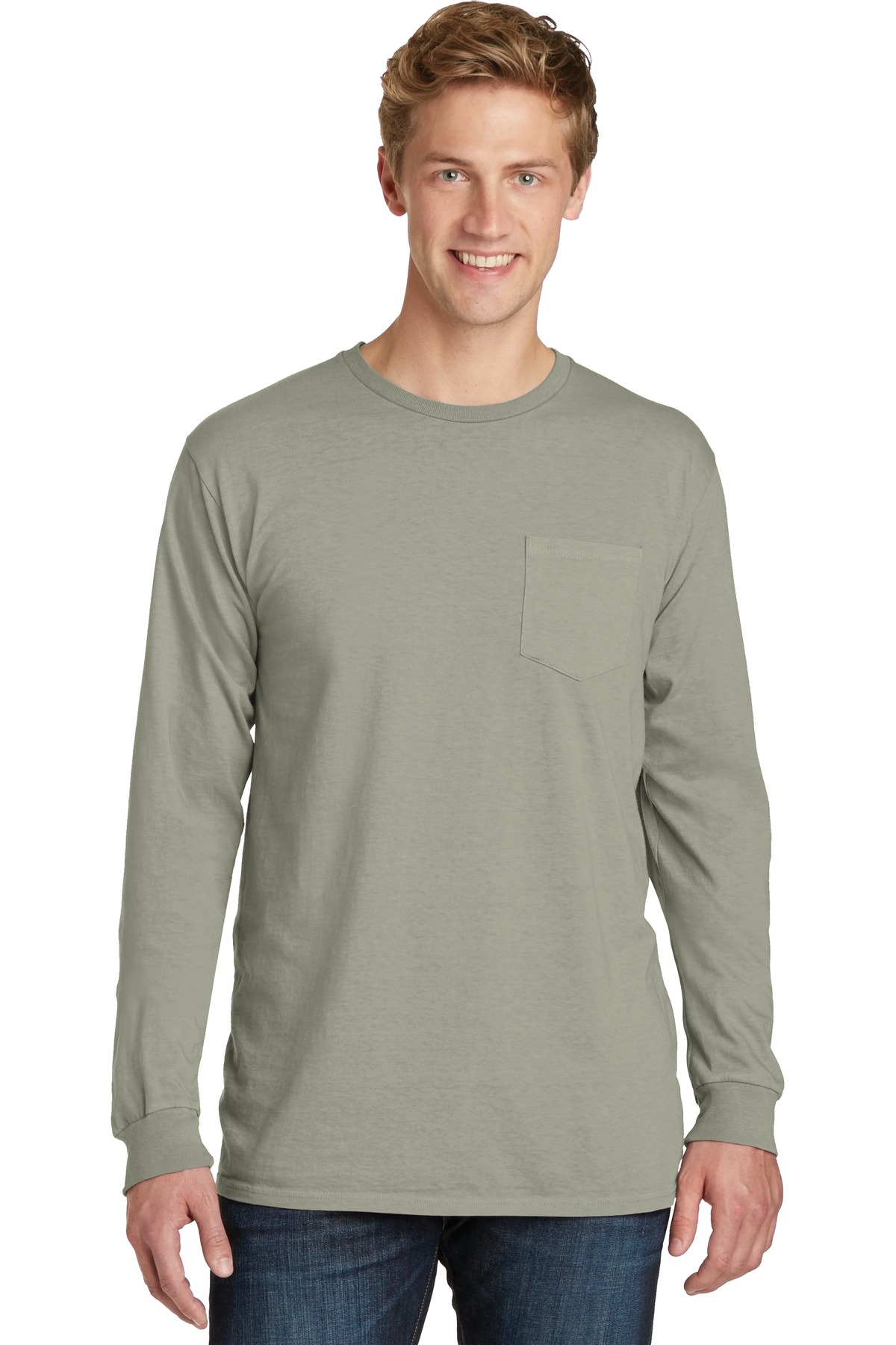 Port & Company PC099LSP Men's Pigment-Dyed Pocket Tee Top T-Shirt - Pack Of 2 - Picture 19 of 20