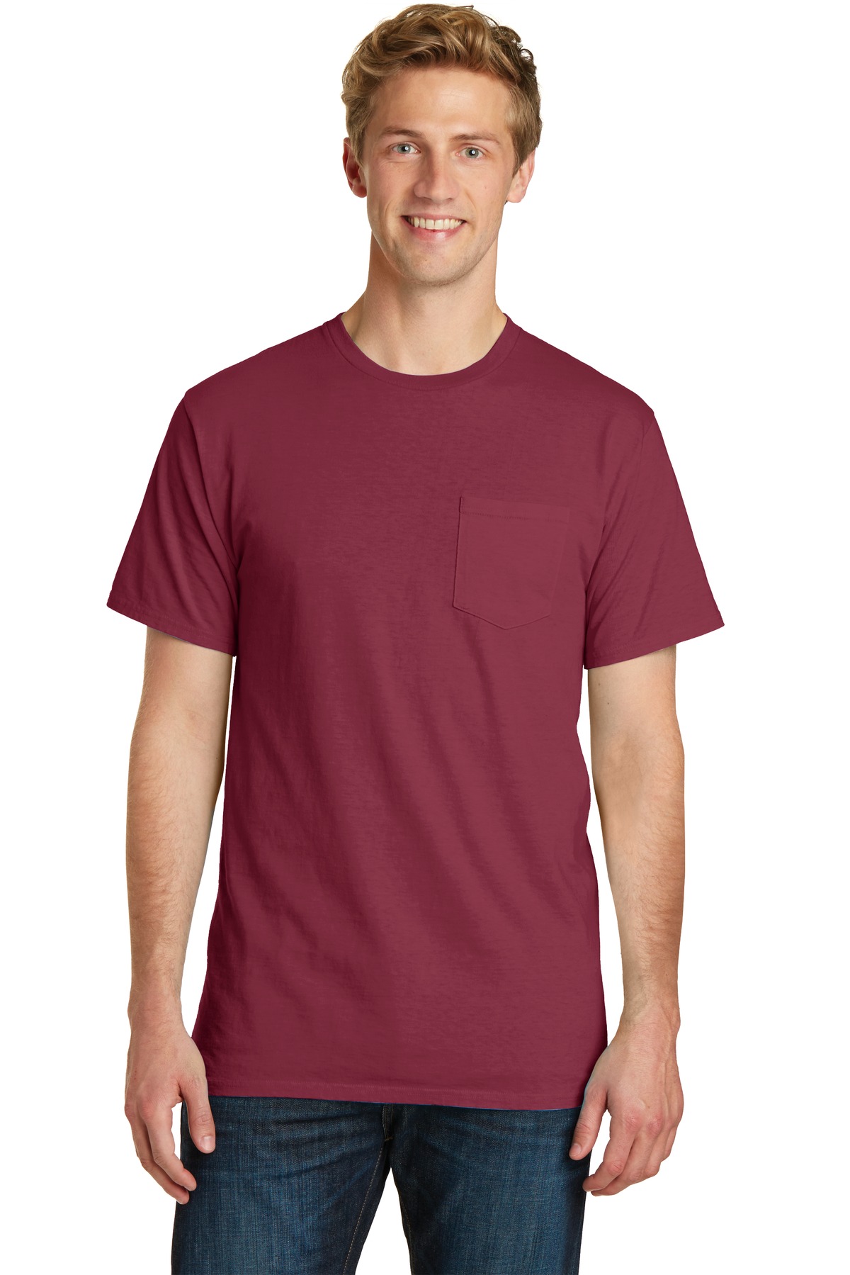 3 Pack Of Port & Company PC099P Men's Cotton Pigment-Dyed Pocket Tee T-Shirt - Picture 8 of 14