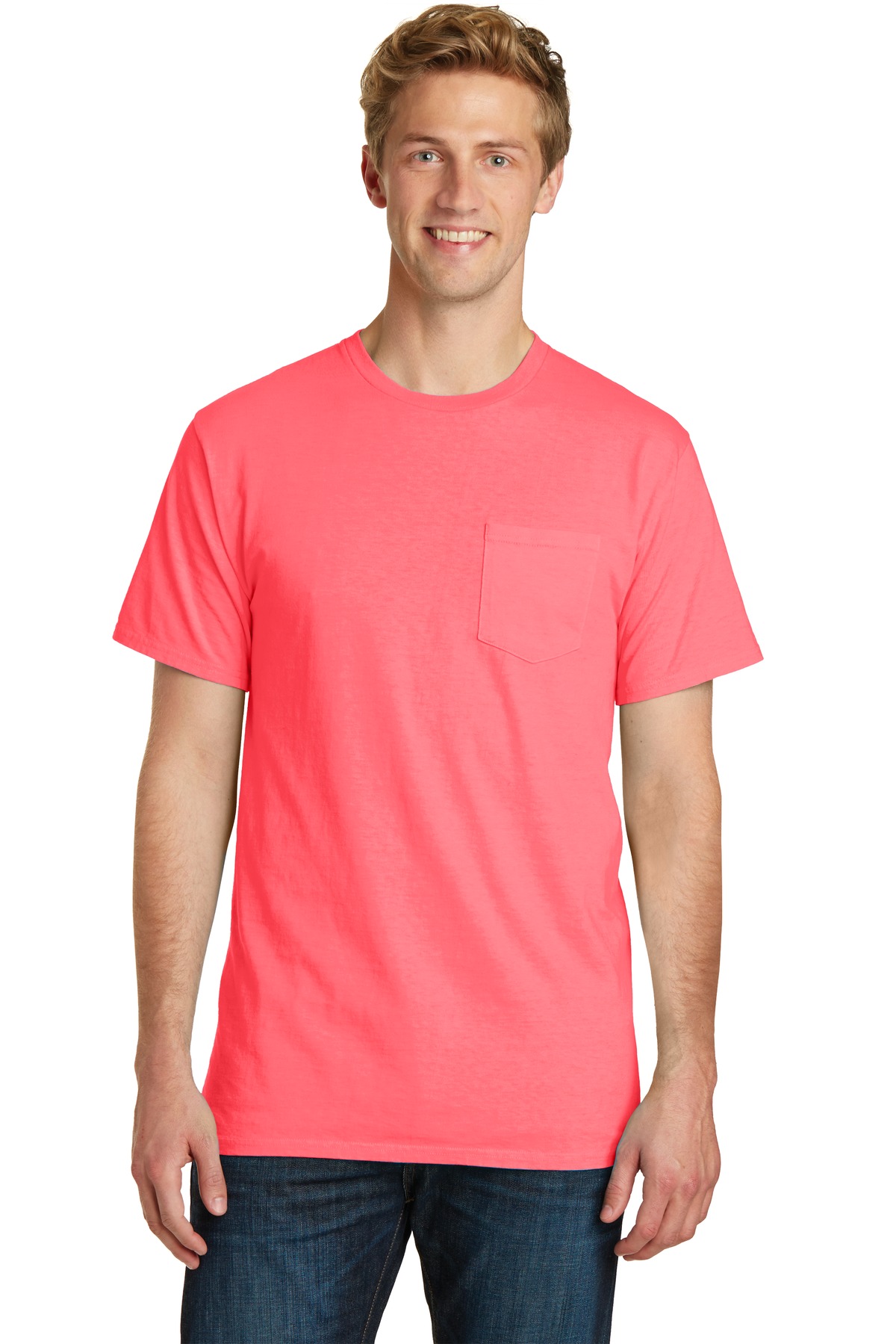 3 Pack Of Port & Company PC099P Men's Cotton Pigment-Dyed Pocket Tee T-Shirt - Picture 10 of 14