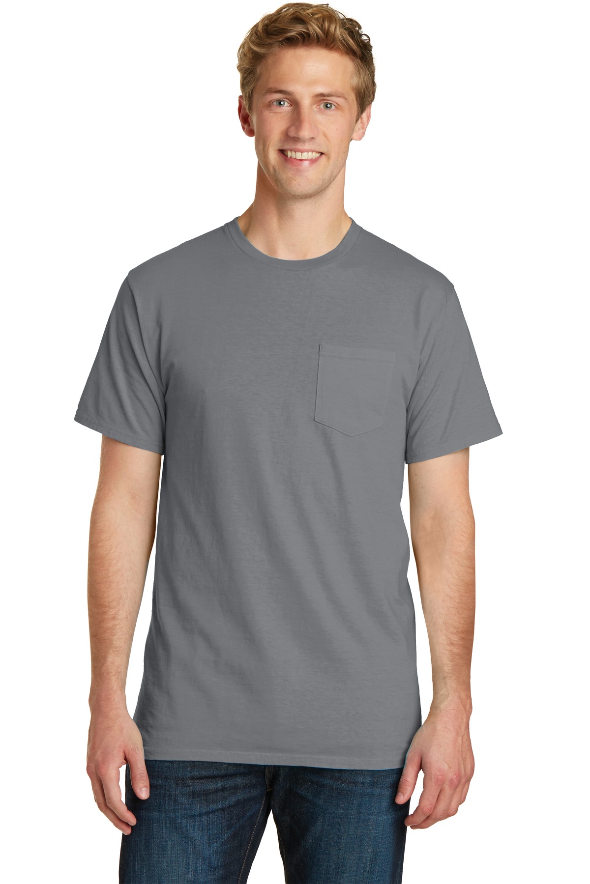 3 Pack Of Port & Company PC099P Men's Cotton Pigment-Dyed Pocket Tee T-Shirt - Picture 11 of 14