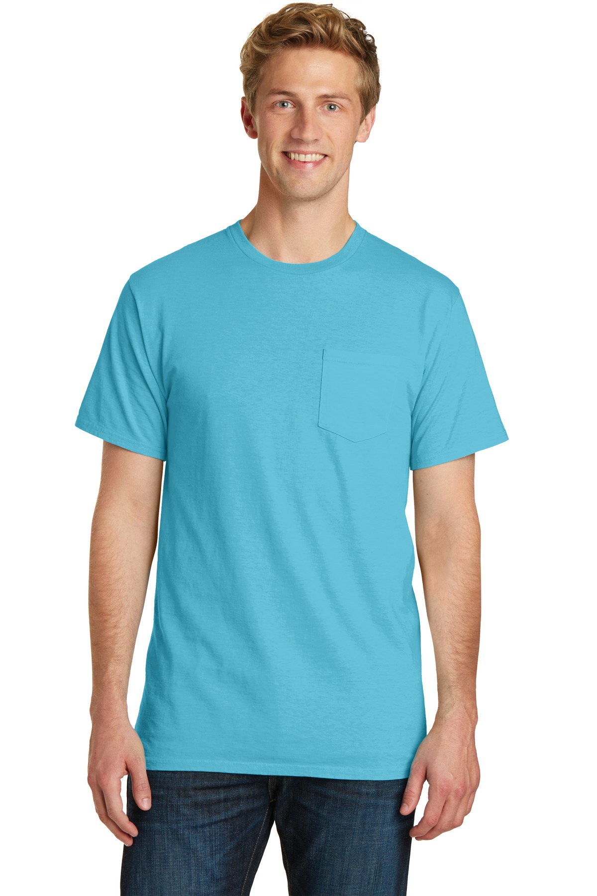 3 Pack Of Port & Company PC099P Men's Cotton Pigment-Dyed Pocket Tee T-Shirt - Picture 12 of 14