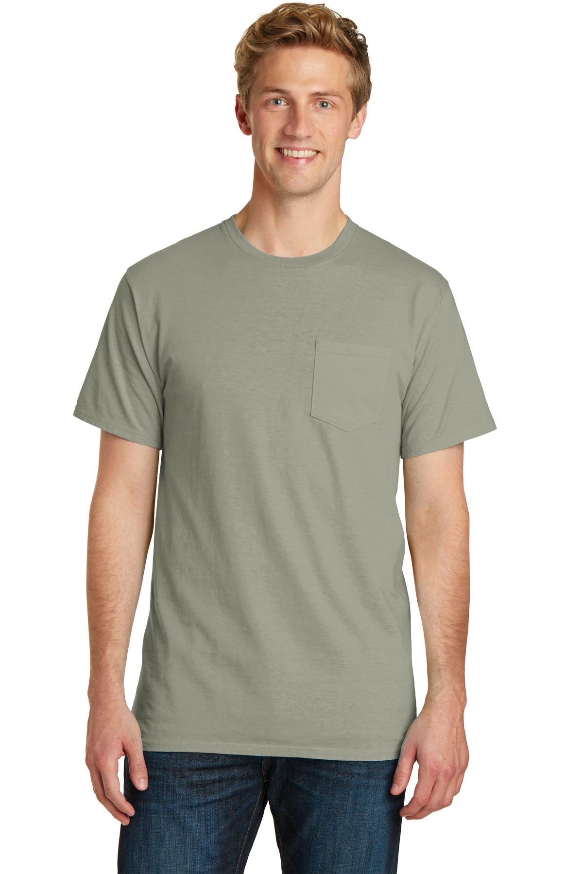 3 Pack Of Port & Company PC099P Men's Cotton Pigment-Dyed Pocket Tee T-Shirt - Picture 13 of 14
