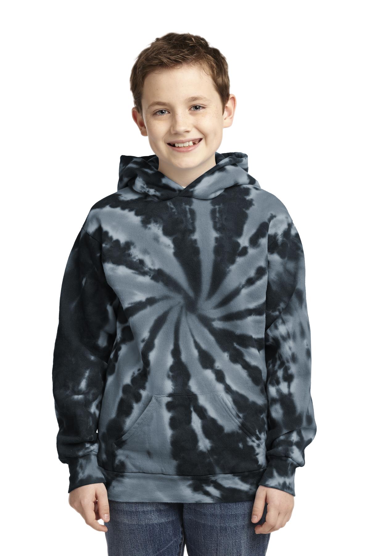 3 Pack Of Port & Company PC146Y Youth Tie-Dye Pullover Hoodie Sweatshirt - Picture 2 of 11