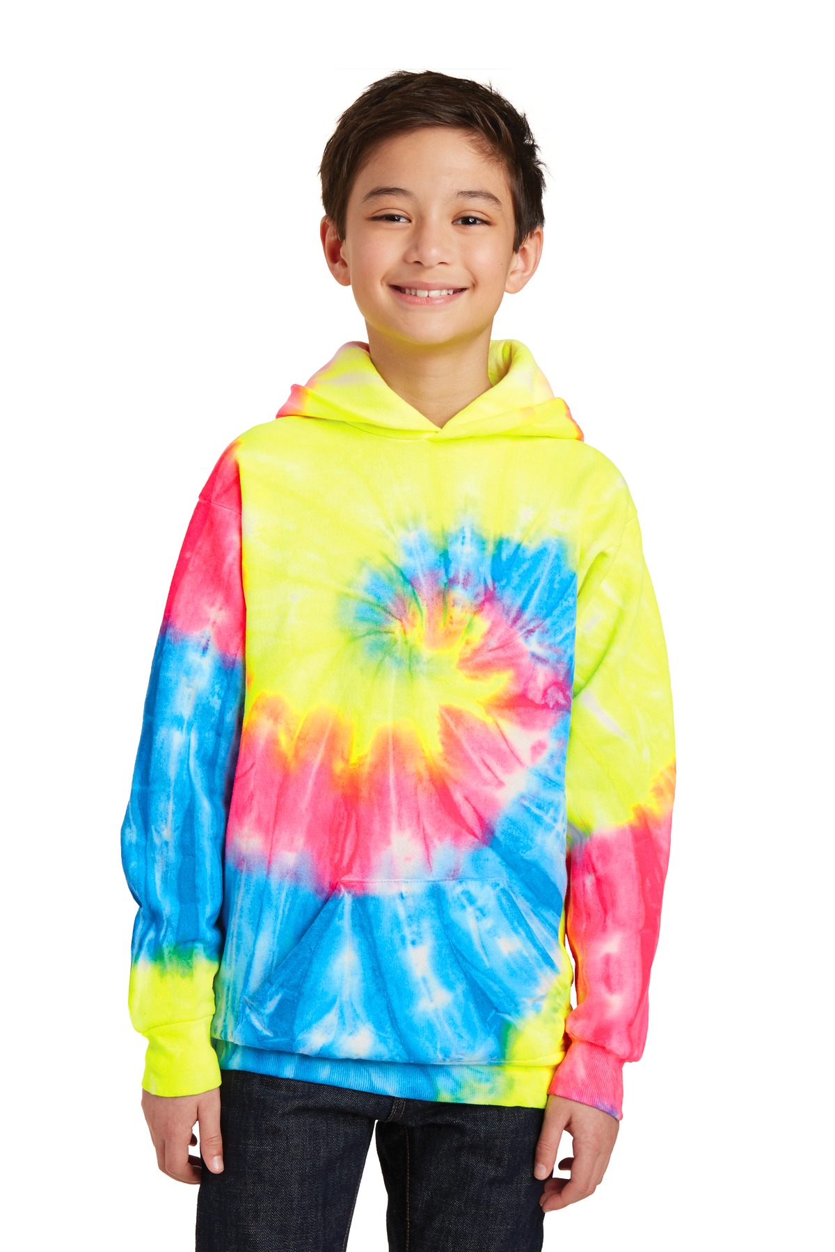 3 Pack Of Port & Company PC146Y Youth Tie-Dye Pullover Hoodie Sweatshirt - Picture 5 of 11