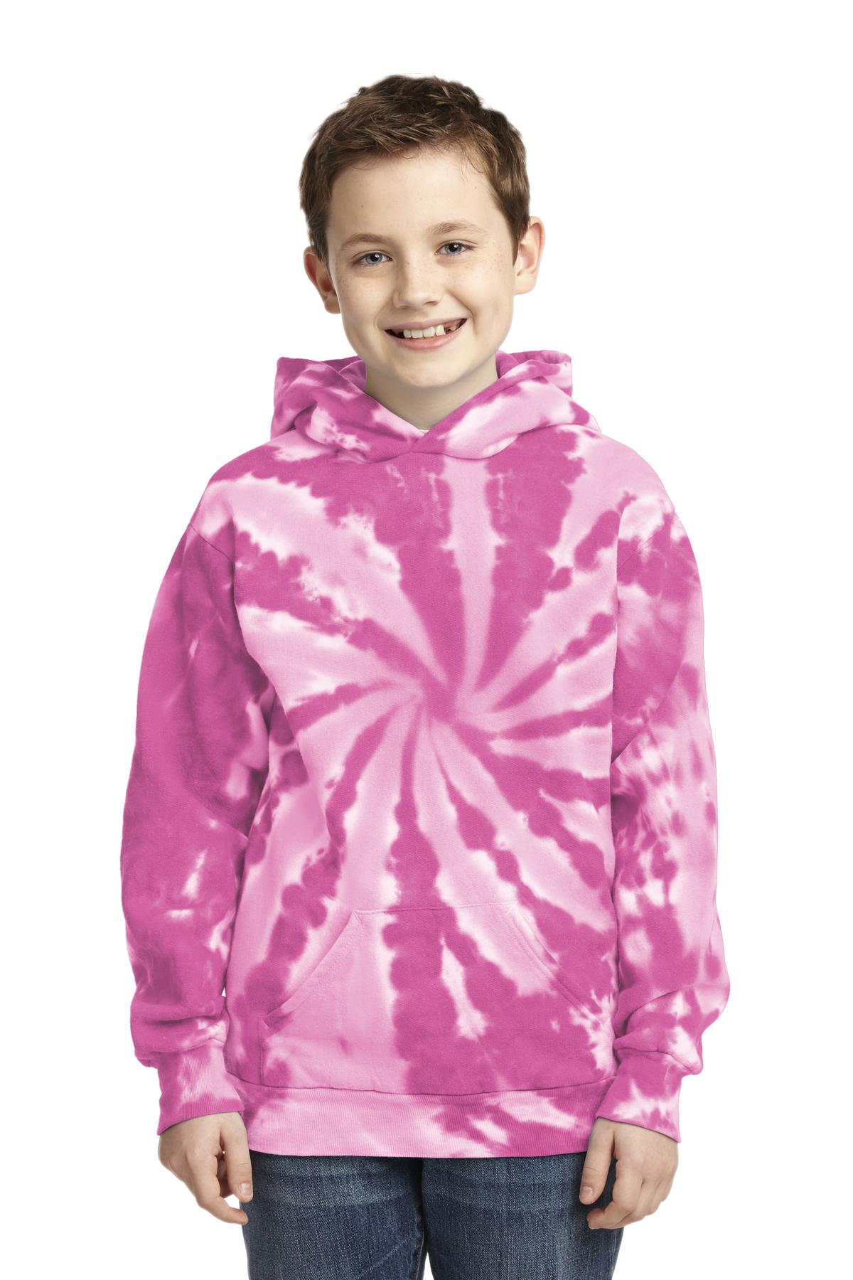 3 Pack Of Port & Company PC146Y Youth Tie-Dye Pullover Hoodie Sweatshirt - Picture 7 of 11
